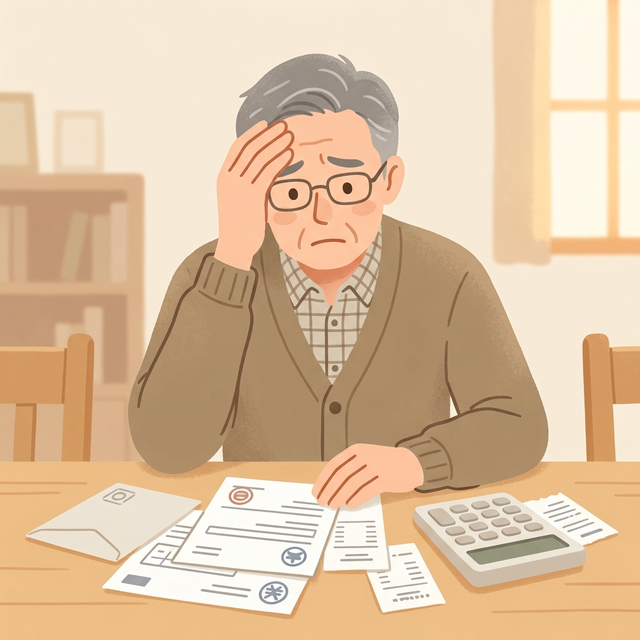定年を控え家計の見直しを始めた60代男性